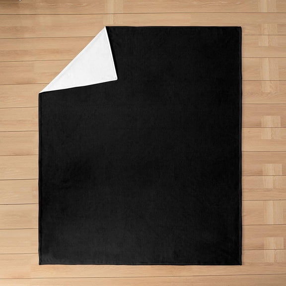 Black Fleece Blanket for Couch Bed Soft Warm Throw Blanket
