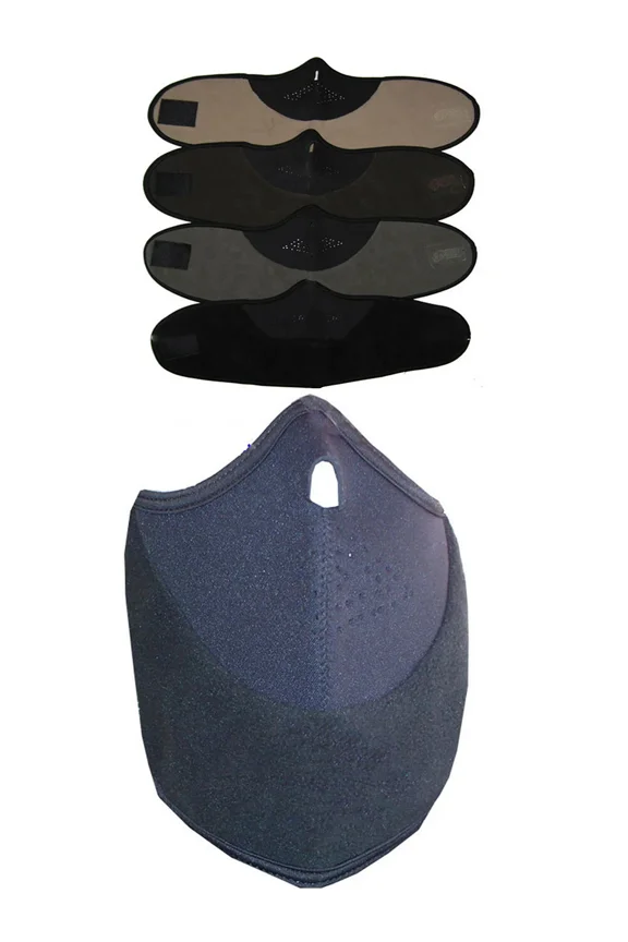 Black Fleece Face Mask Cold Weather Windbreaker Motorcycle Accessories