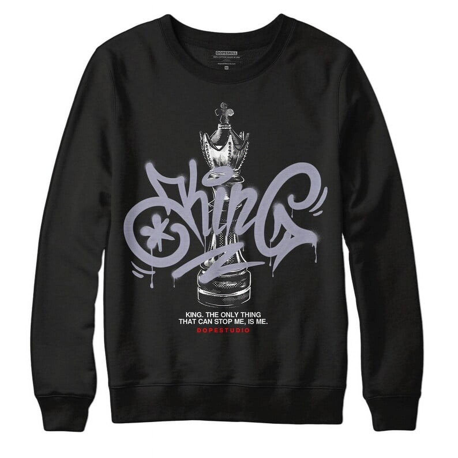 Black Flint 13s DopeSkill Crewneck Sweatshirt King Chess Graphic Up to