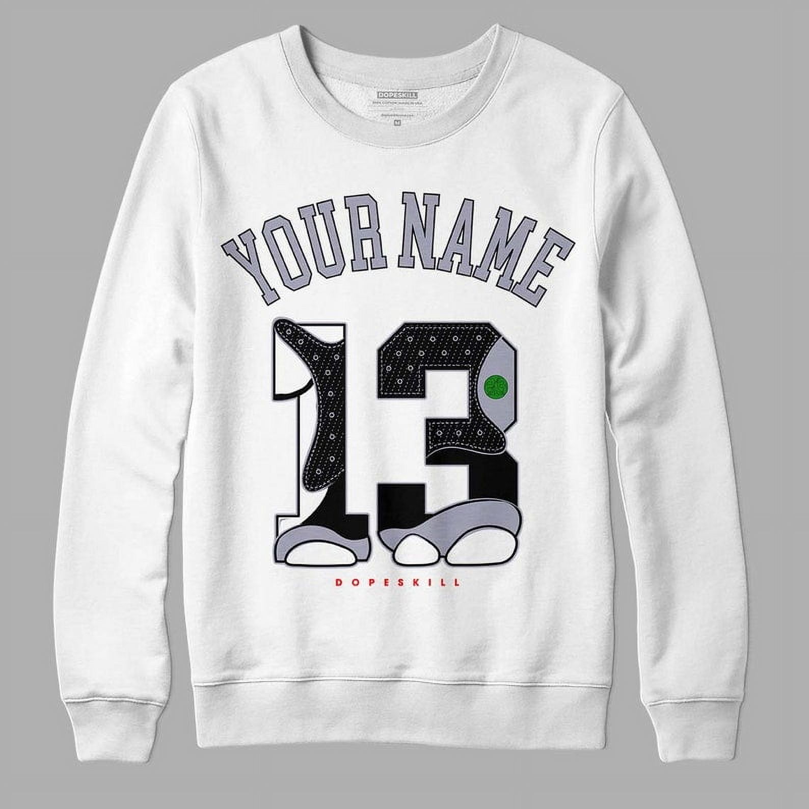 Black Flint 13s DopeSkill Crewneck Sweatshirt Name & No.13 Graphic Up