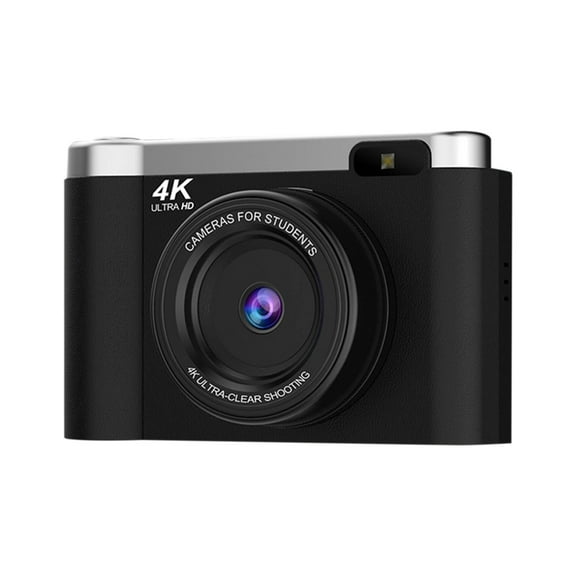 Black Flip Screen Digital Camera For Students With 2 8 Inch Display Autofocus 1080P Hd Selfie Mode And High Megapixel Support For Creative Shots