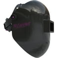 Black Flip Up Chopped Fiberglass Sugar Scoop Welding Helmet, Medium Cut top and Bottom Sugar