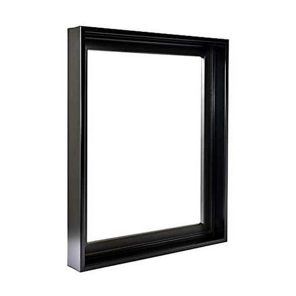 Black Floater Picture Frame 1 3/8" Deep, for 3/4" Canvas, (Different Sizes) (16x20")