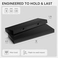 thumbnail image 1 of Black Floating Shelf 18 inch, High End Solid Real Wood 18inch Bathroom Floating Shelves for Wall Mounted, Black Wooden 18in Floating Shelves, Heavy Duty Bracket, 18 X 6.5 X 1.75 in, Set of 4, 1 of 4