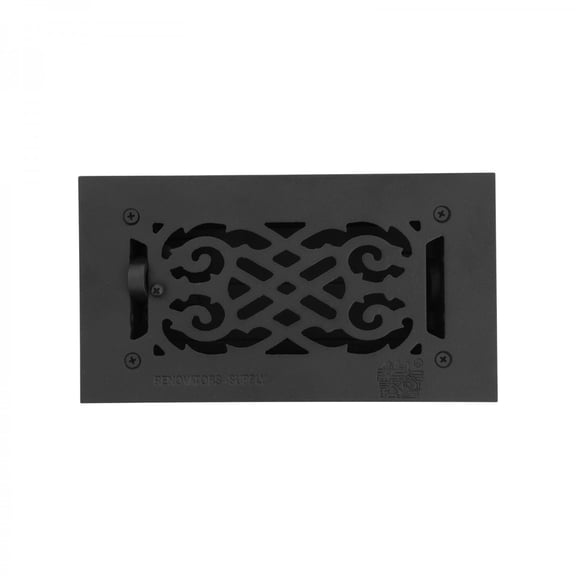 Black Floor Heat Register Louver Vent Victorian Cast Air Duct Renovators Supply