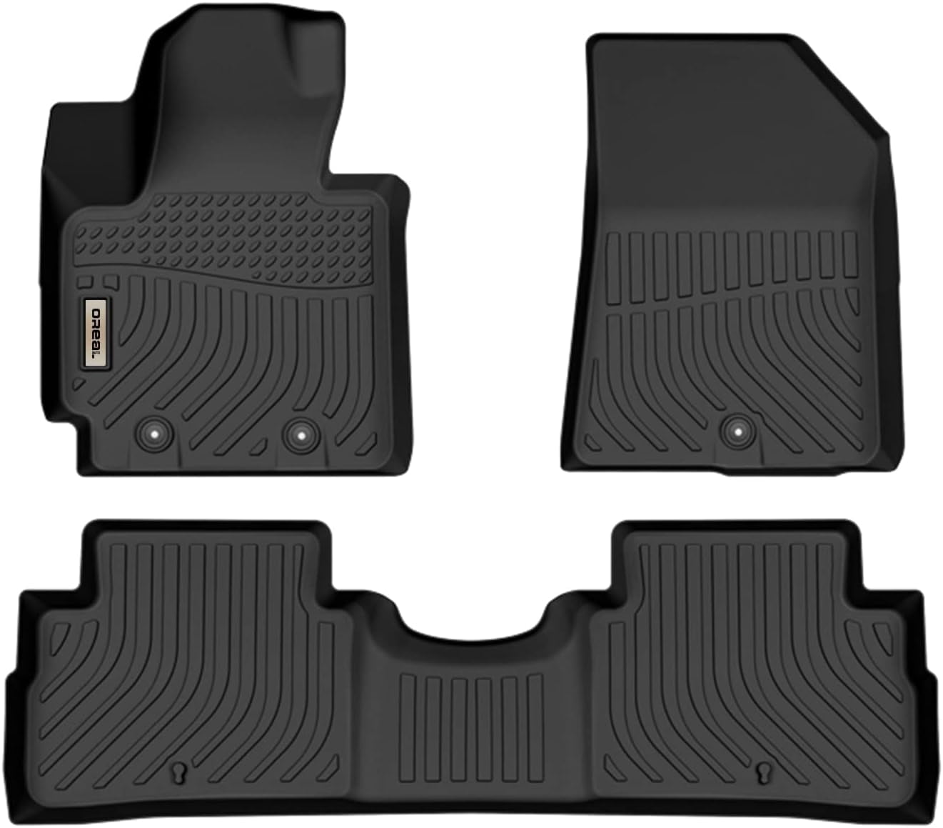 Black Floor Mats Compatible with Kia Soul 20142019 (Gasoline Model