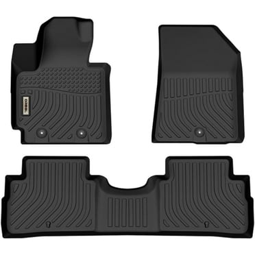 Black Floor Mats Compatible with Kia Soul 2014-2019 (Gasoline Model) All Weather Custom Fit Front Rear Car Floor Liners Waterproof - Not Fit Hybrid