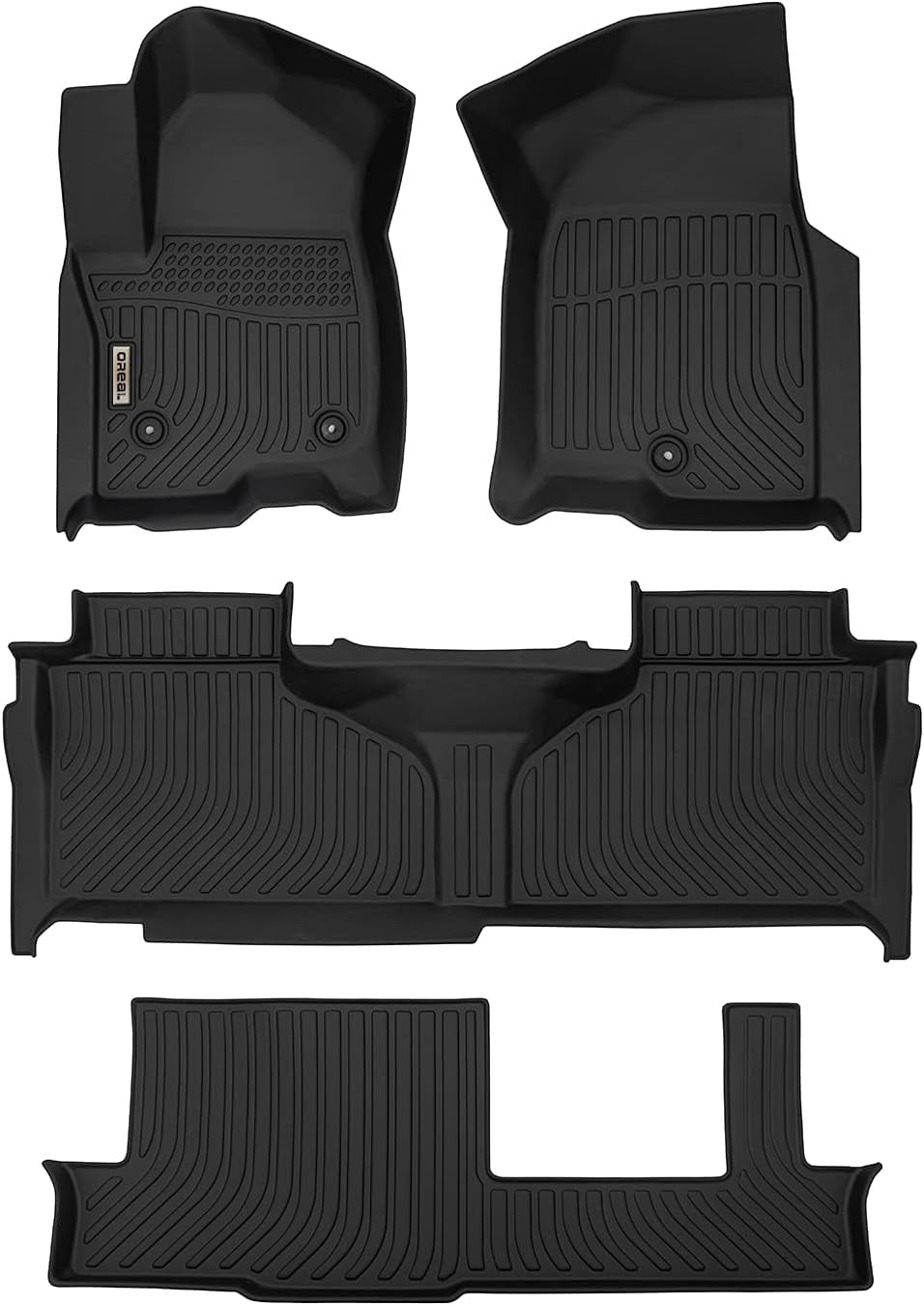 Black Floor Mats Liners Replacement for 20212023 Chevrolet Chevy Tahoe