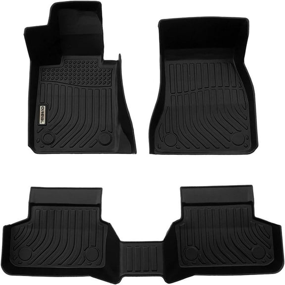 Black Floor Mats Liners Replacement for BMW 5 Series G30 2017-2023 Heavy Duty All Weather Guard Front and Rear Car Carpet-Custom Fit-Tough/Durable/Odorless
