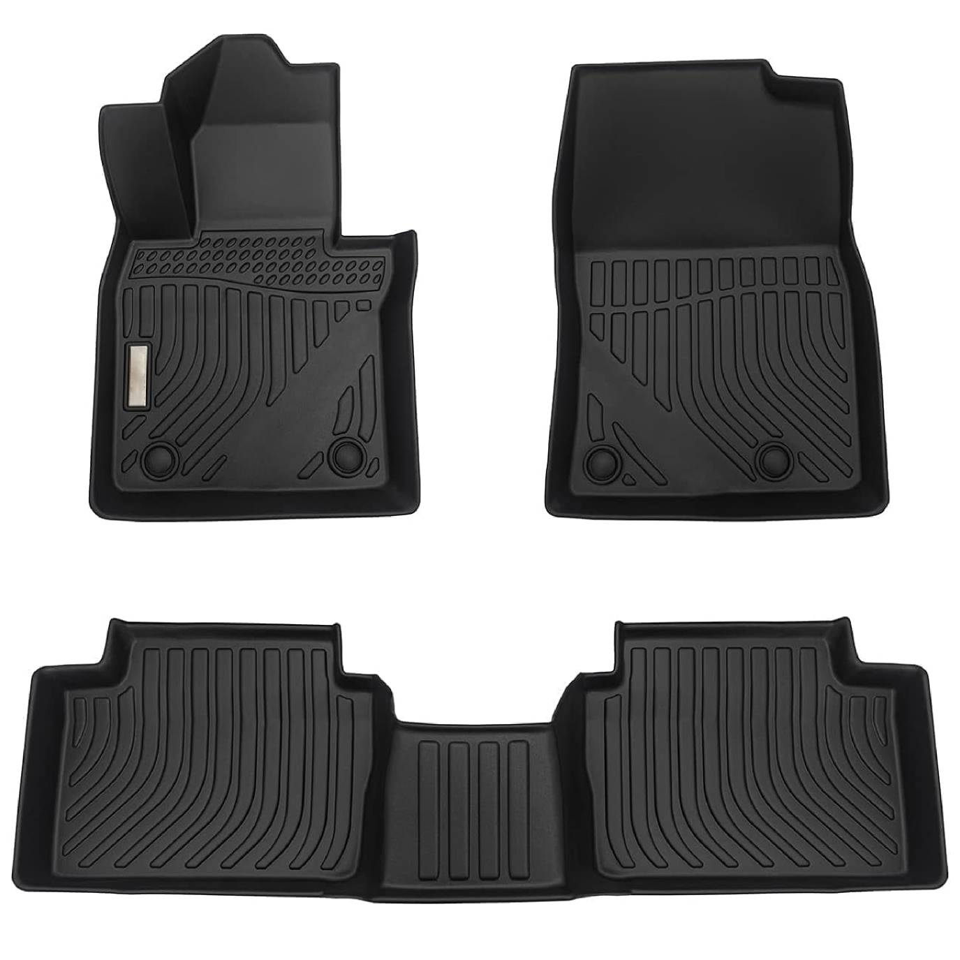 Orealtrend Black Floor Mats For Mazda CX-30 2020-2021 - Heavy Duty All-Weather TPE Liners, Front & Rear Set, Custom Fit