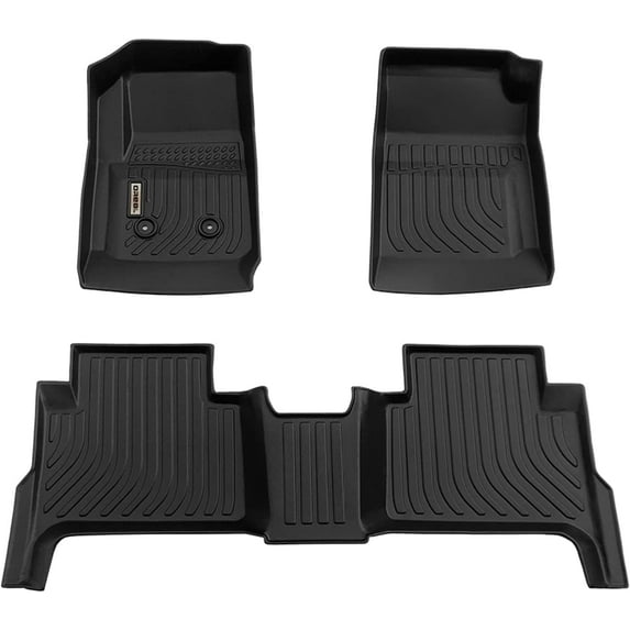 Black Floor Mats Liners Replacement for Chevrolet Chevy Colorado Crew Cab/GMC Canyon Crew Cab 2015-2022 Heavy Duty All Weather Front Rear Auto Carpet-Custom Fit Durable Odorless
