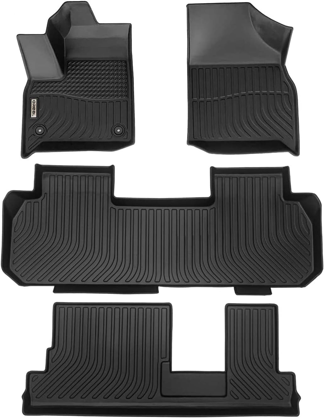Black Floor Mats Liners Replacement for Chevrolet Chevy Traverse 8