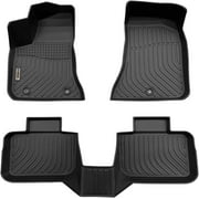 Black Floor Mats Liners Replacement for Dodge Charger RWD & Chrysler 300 RWD 2011-2023 All Weather Guard Front Rear Car Carpet Custom Fit Durable Odorless-NOT for AWD