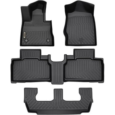 Black Floor Mats Liners Replacement for Explorer 7 Seats 2020-2025 Heavy Duty All Weather Protection Front Rear Car Carpet Custom Fit Durable Odorless
