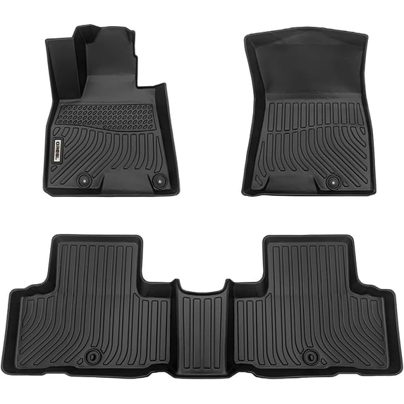 Black Floor Mats Liners Replacement for GV80 5 Seats 2021 2022 2023 Heavy Duty All Weather Guard Front Rear Auto Carpet-Custom Fit-Tough/Durable/Odorless