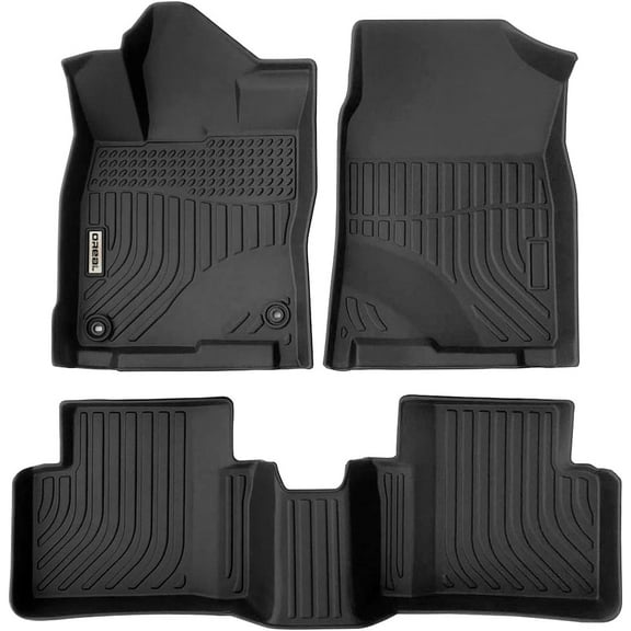 Black Floor Mats Liners Replacement for Honda Civic Sedan 10th 2016-2021 Heavy Duty All Weather Guard Front and Rear Car Carpet-Custom Fit-Tough/Durable/Odorless