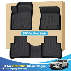 Black Floor Mats Liners Replacement for Nissan Rogue 2021 2022 2023 Heavy Duty All Weather Guard Front Rear Auto Carpet-Custom Fit-Tough/Durable/Odorless
