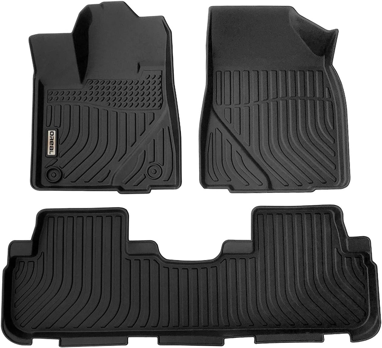 Black Floor Mats Liners Replacement for Toyota Highlander 5 Seats 2014 ...