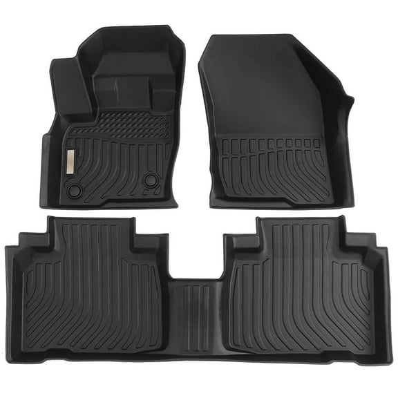 Black Floor Mats Liners Replacement for Ford Edge 2015-2023 Heavy Duty All Weather Guard Front Rear Car Carpet-Custom Fit-Tough/Durable/Odorless