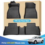 Black Floor Mats Liners Replacement for Nissan Juke 2011-2017 Heavy Duty All Weather Guard Front Rear Auto Carpet-Custom Fit-Tough/Durable/Odorless