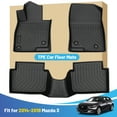 thumbnail image 1 of Black Floor Mats Liners Replacement for Mazda 3 2014-2018 Heavy Duty All Weather Guard Front and Rear Car Carpet-Custom Fit-Tough/Durable/Odorless, 1 of 9
