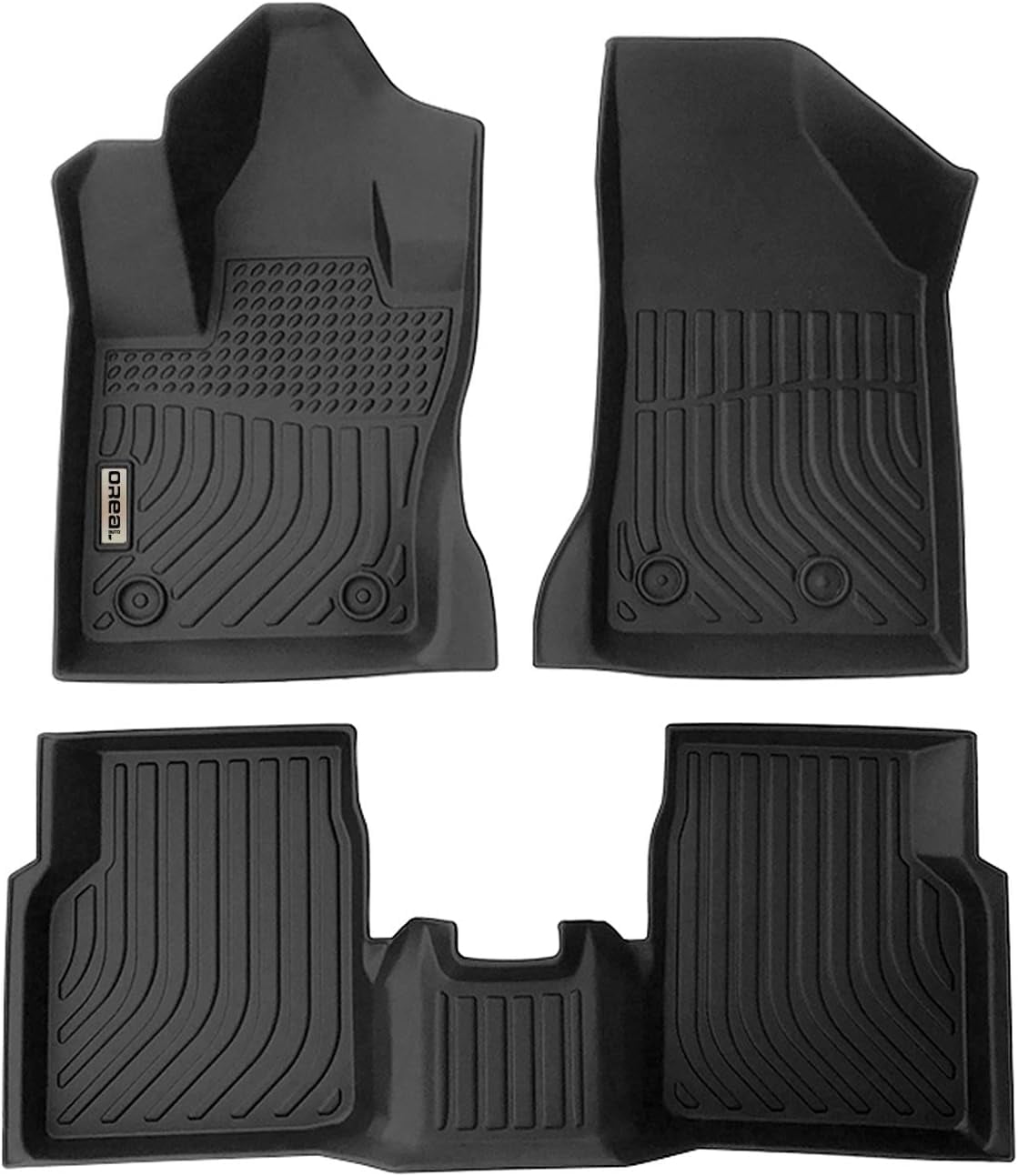 Black Floor Mats Replacement for Liners Jeep Compass 2018-2023 Heavy ...