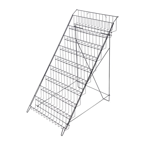SSWBasics Black Floor Standing Wire Rack (Book and Magazine Rack)