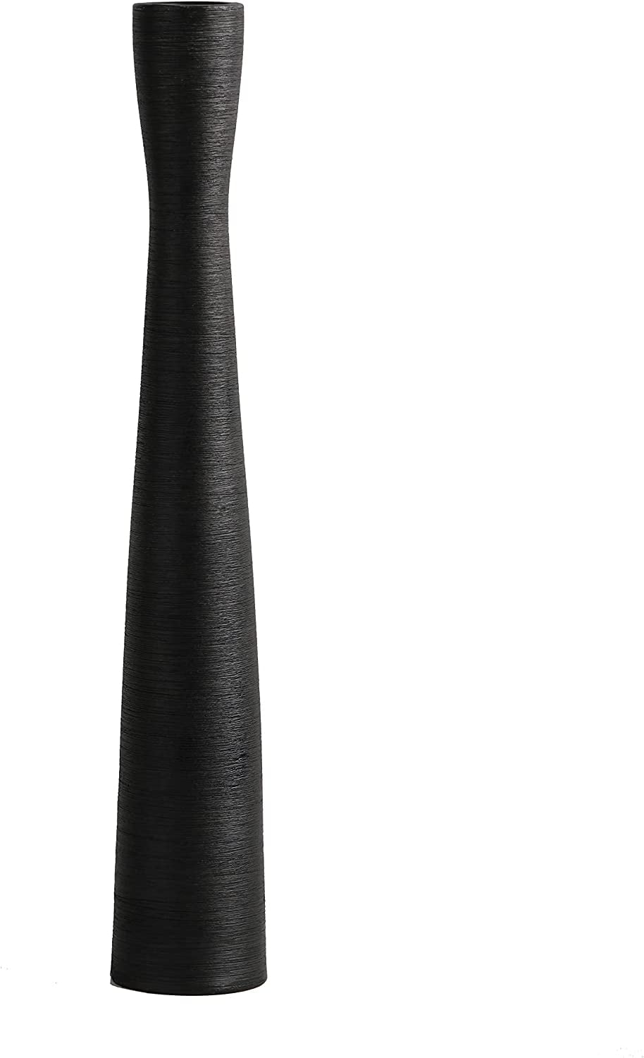 Tall Black Ceramic Floor Vase for Pampas Grass, 50cm