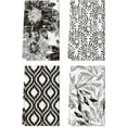 thumbnail image 1 of Black Floral Leaves Boho Kitchen Towels Dish Towels, 18x26 Inch Farmhouse Halloween Decoration Hand Towels Set of 4, 1 of 6
