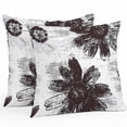thumbnail image 1 of Black Floral Outdoor Pillow Covers Pack of 2 Vintage Flowers Waterproof Throw Pillow Covers Decorative Cushion Cases for Patio Garden Tent Balcony Couch 20x20 inch, 1 of 8