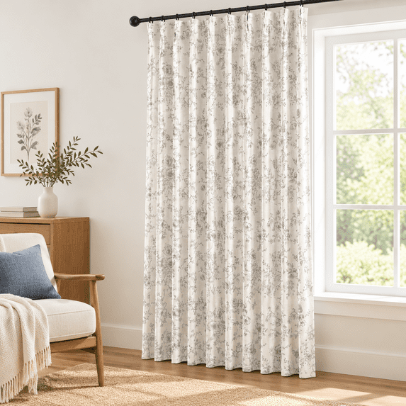 Pattern Beauty Merch Black Floral Pattern Pinch Pleated 70