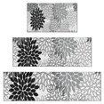 thumbnail image 1 of Black Floral and Petal Pattern Kitchen Rugs Sets Of 3,Kitchen Runner Rugs Non Skid Washable,Decorative Kitchen Floor Mats for Kitchen,Sink,Laundry,17"x30"+ 17"x47" + 17"x59", 1 of 6