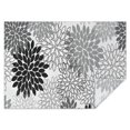 thumbnail image 1 of Black Floral and Petal Pattern Rectangle Tablecloth 60"x84",Waterproof Polyester Rectangle Table Cloth, Wipeable Spillproof Polyester Tablecloth for Dining, Camping, Indoor and Outdoor, 1 of 5