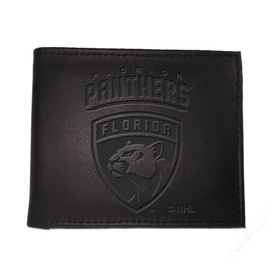 Black Florida Panthers Hybrid Bi-Fold Wallet