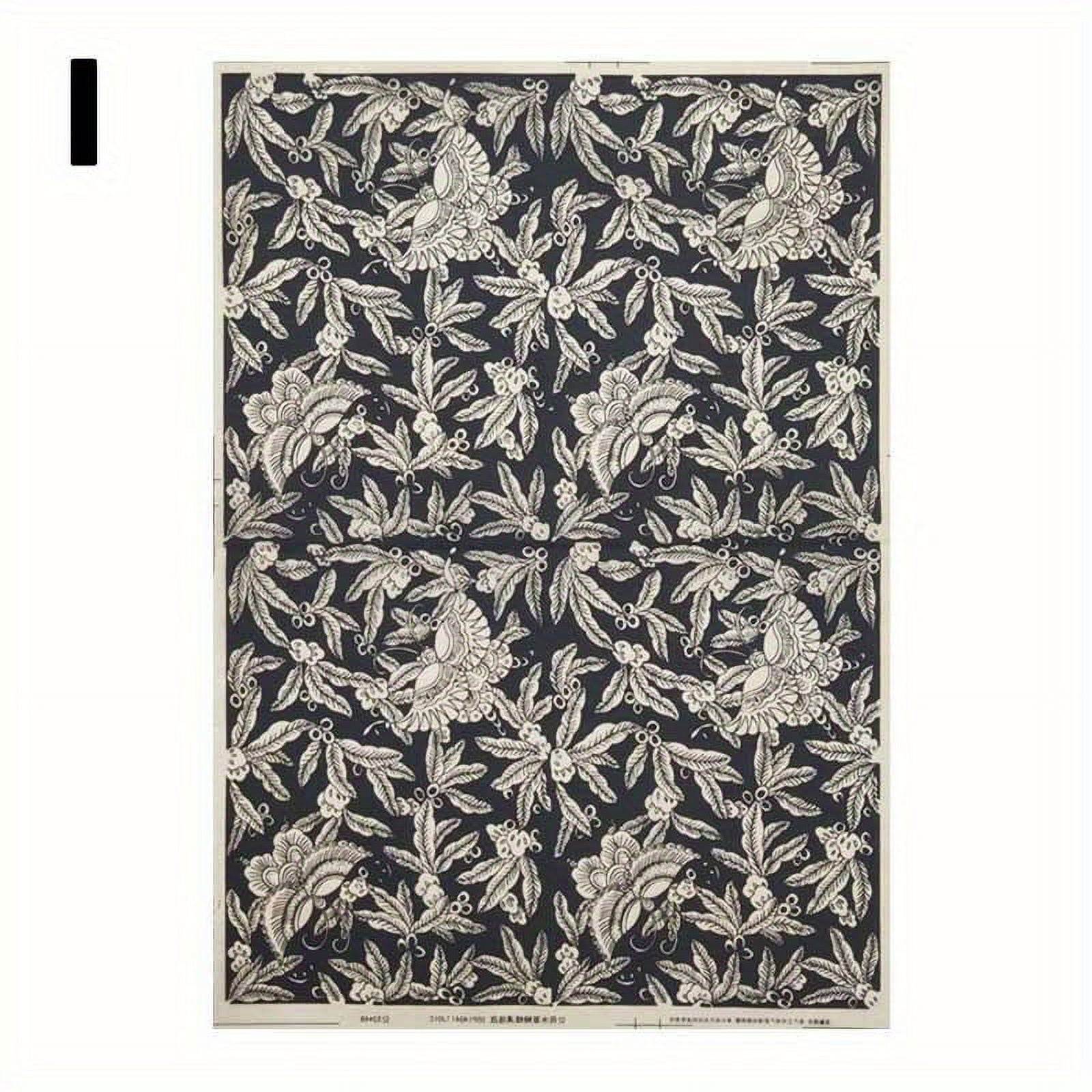 Black Flower Ceramics Decals Transfer Paper UnderglazedPottery Clay