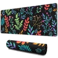 thumbnail image 1 of Black Flower Design Extended Mouse Pad - Large 31.5 x 11.8 Inches - Attractive Desktop Decor - Suitable for Gamers & Office Workers - Ideal for Laptops and Keyboards, 1 of 7