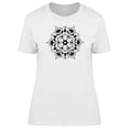 thumbnail image 1 of Black Flower Mandala T-Shirt Women -Image by Shutterstock, Female Large, 1 of 2