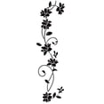 thumbnail image 1 of Black Flower Removable Wardrobe Wall Sticker for Living Room Home TV Art Background Decor, 1 of 1