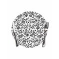 thumbnail image 1 of Black Flower Round Placemats for Dinning Tables,Heat-proof Braided Table Mats 13 Inch,Vintage Farmhouse Boho Leaf Spring Plant Washable Place Mat for Kitchen Restaurant Party Decor Table Setting, 1 of 9