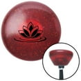 thumbnail image 1 of Black Flower on Lilypad Red Retro Metal Flake Shift Knob with M16 x 1.5 Insert Auto Brody, 1 of 1