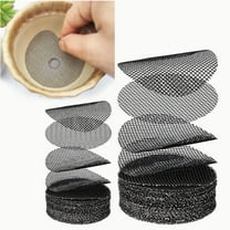Black Flowerpot Drainage Gasket – Leakproof Mesh Bottom Plate for Plant Pots,2.5Cm,50-Pack