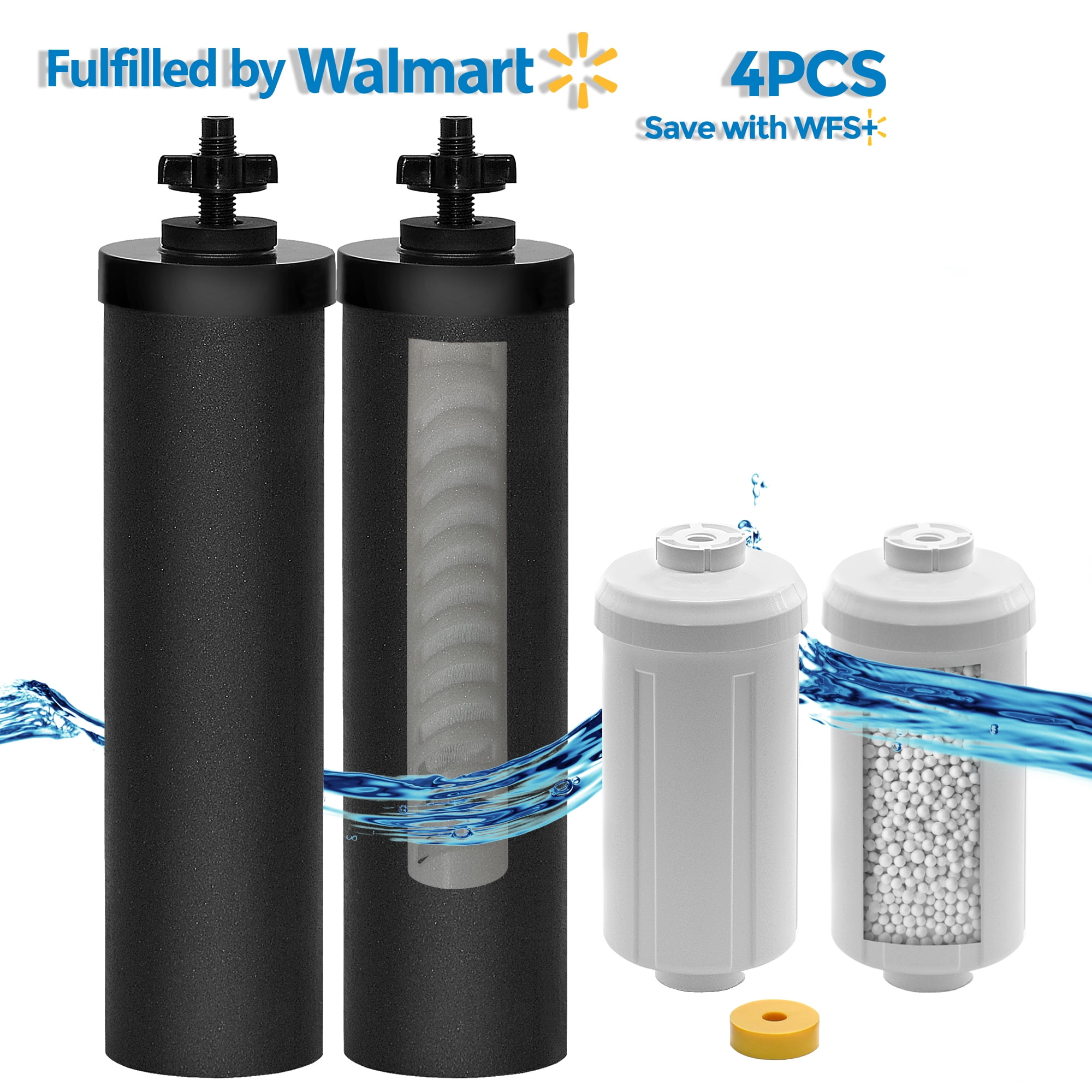 Black and Fluoride Water Filter Replacement Kit Compatible with Royal