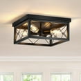 Black Flush Mount Ceiling Light Fixture Industrial Ceiling Light with 4