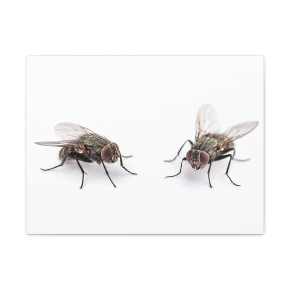 Black Fly Couple Black Fly Troop Print Animal Wall Art Wildlife Canvas Prints Wall Art Ready to Hang Unframed
