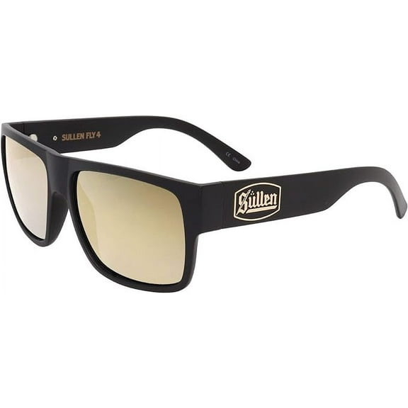 Black Flys Sullen Fly 4 square wrap Sunglasses (Matte Black W/ Gold Flash)