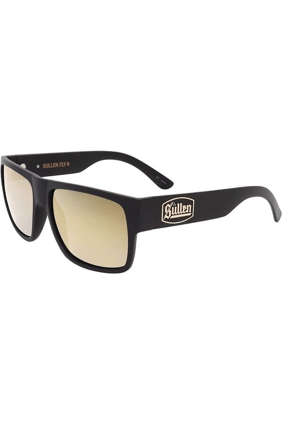 Sullen Fly 4 square wrap Sunglasses (Matte Black W/ Gold Flash)