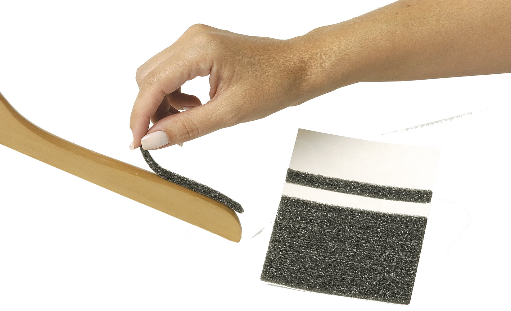 Black Foam Adhesive Non-Slip Strips (Set of 100) by International Hanger