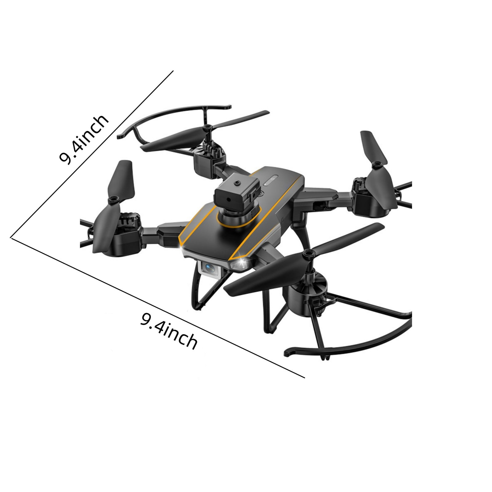 Headless Camera Black Foldable Drone With Dual 4K Hd Cameras, Wifi Transmission ...