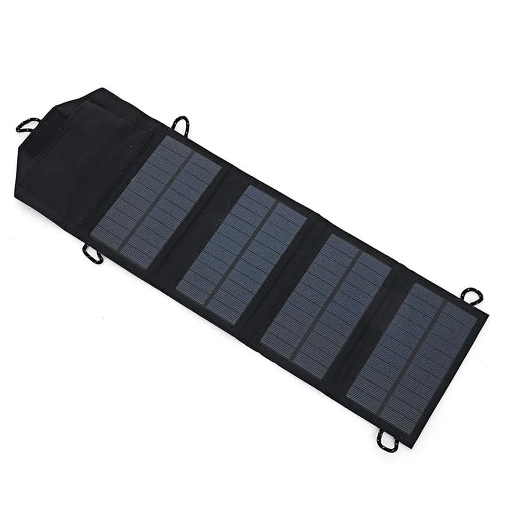 Black Foldable Solar Panel Charger Compact and Efficient Power Solution