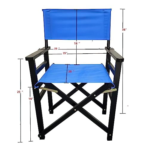 Black Folding Director Chairs, Set of 2, Collapsible & Portable